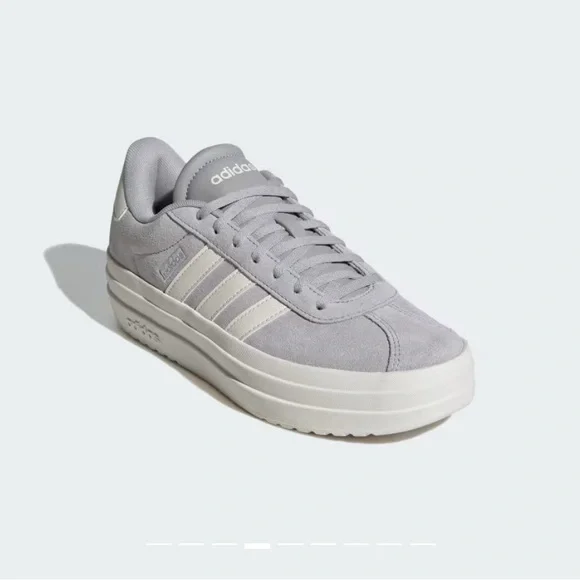 Adidas Women's Gray and White Platform Sneakers - Picture 3 of 9